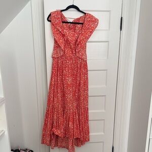 Floral orange Dress